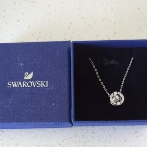 Swarovski Silver Crystal Pendant Necklace